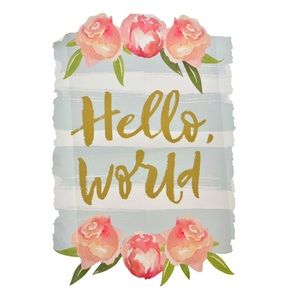 Hello World - Wall Decal - Nursery Decor